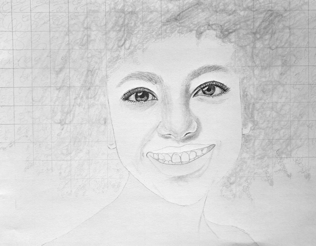 Erase the grid after the outline sketch