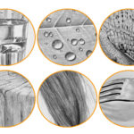 Drawing Texture Featuring Glass, Water, Feathers, Hair, Wood, and Metal - Featured