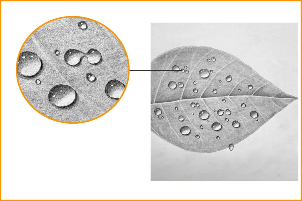 drawing water droplets texture