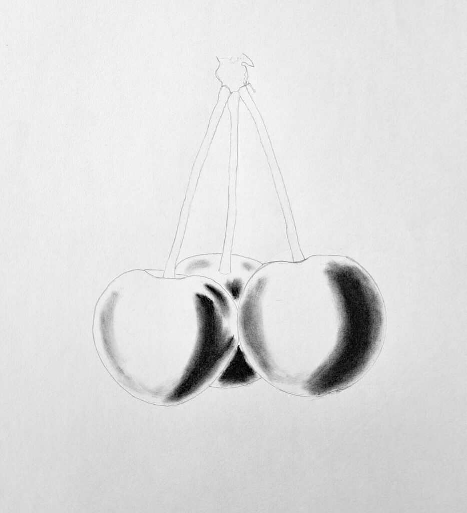 4. Shade the shadowed areas - dark values