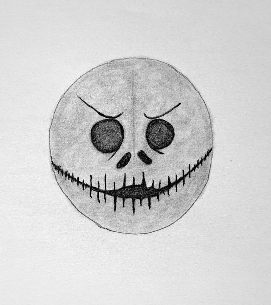 How to Draw Jack Skellington’s Head
