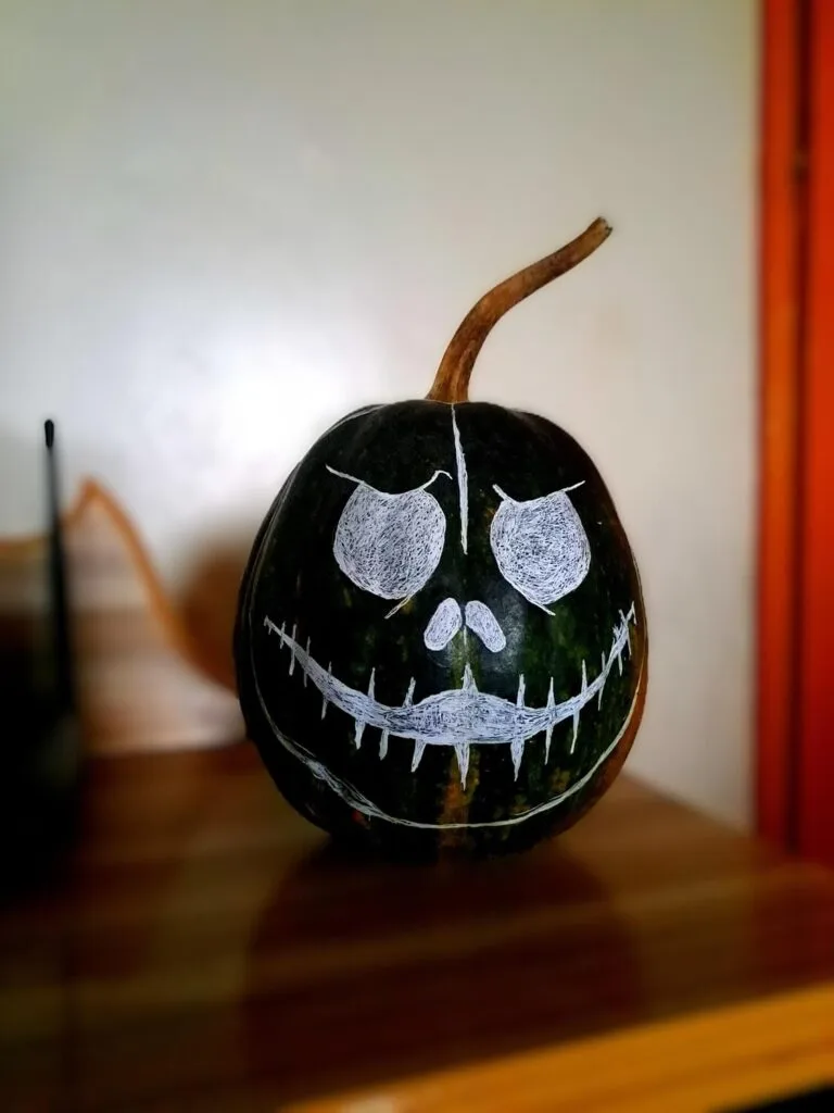 Pumpkin Painting Ideas - How to Draw and Paint Jack Skellington's Head - Halloween Featured