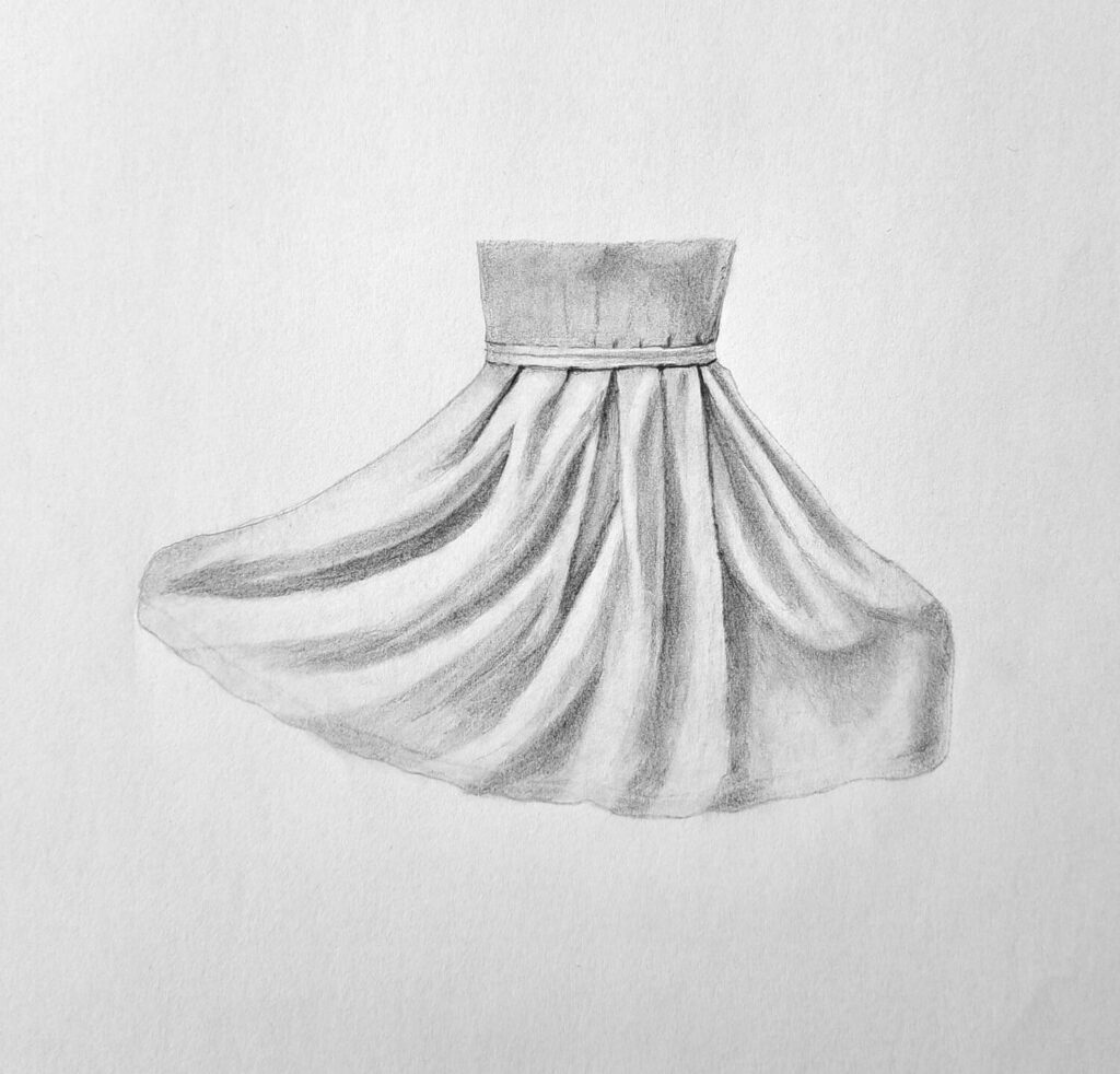 1. How to Draw a Dress with Folds
