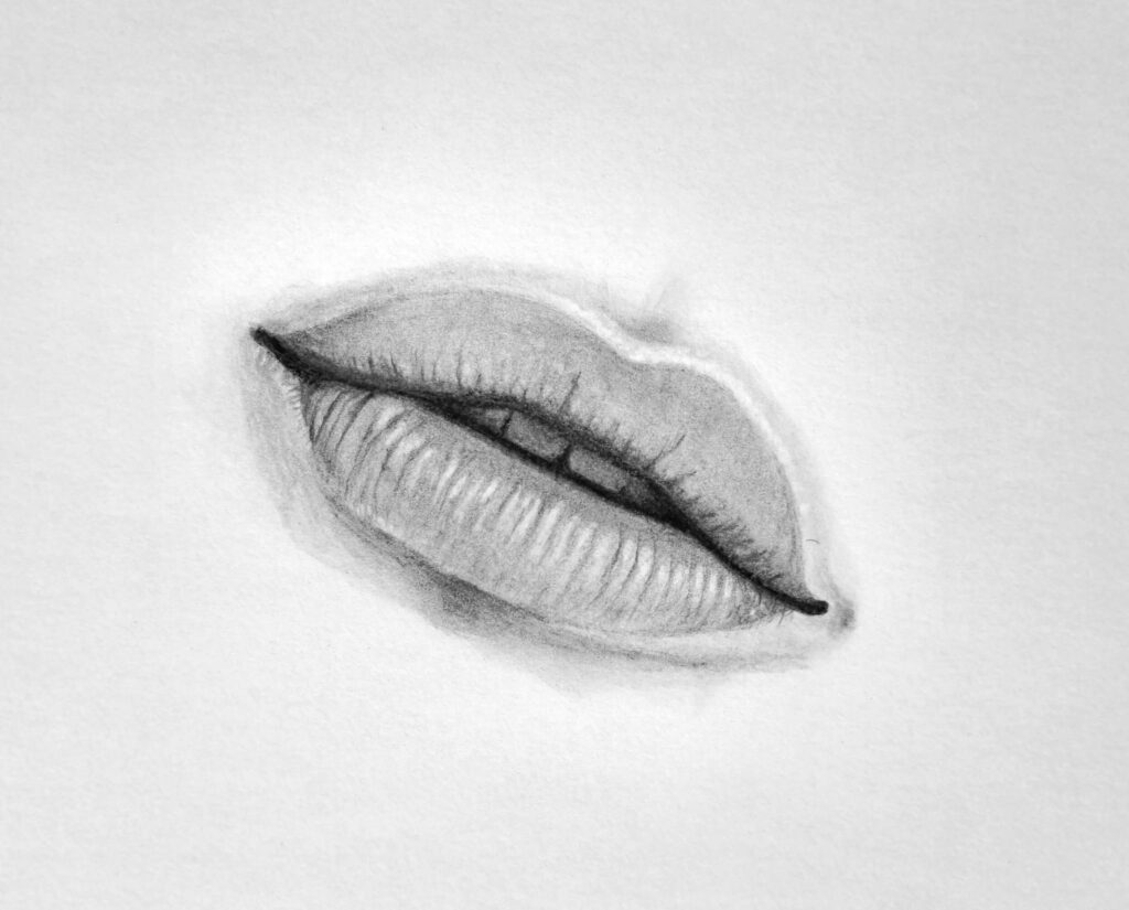 Three Circle Method to Draw Realistic Front View Lips Featured