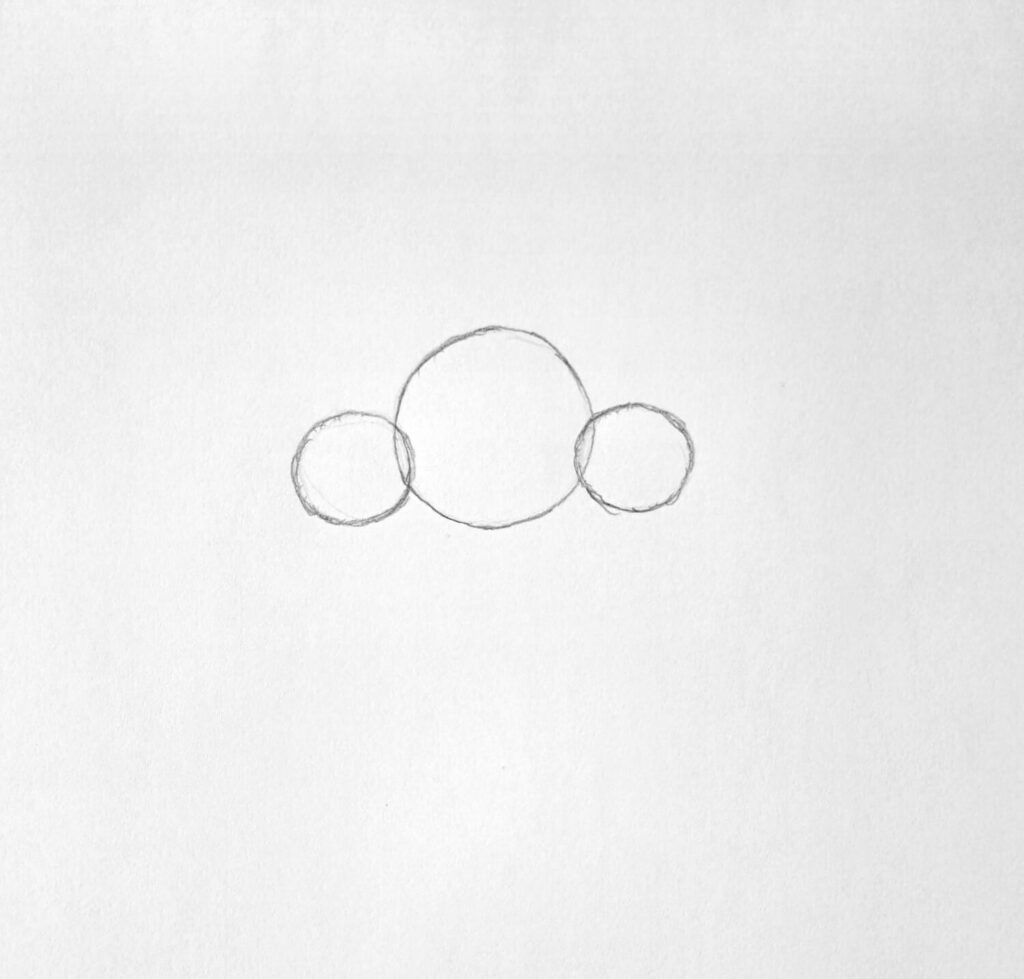 1. Draw three circles