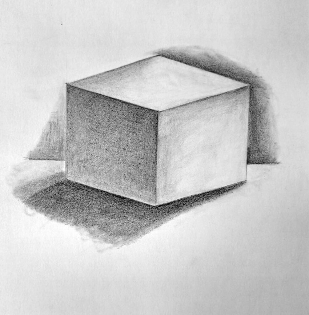 4. Shading the Cast Shadow, highlight & Background