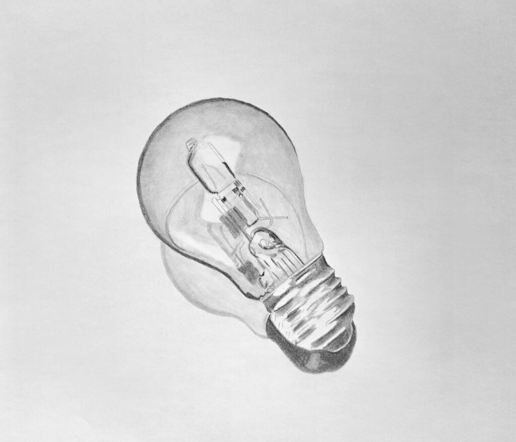5. Shading the bulb head (Midtones)