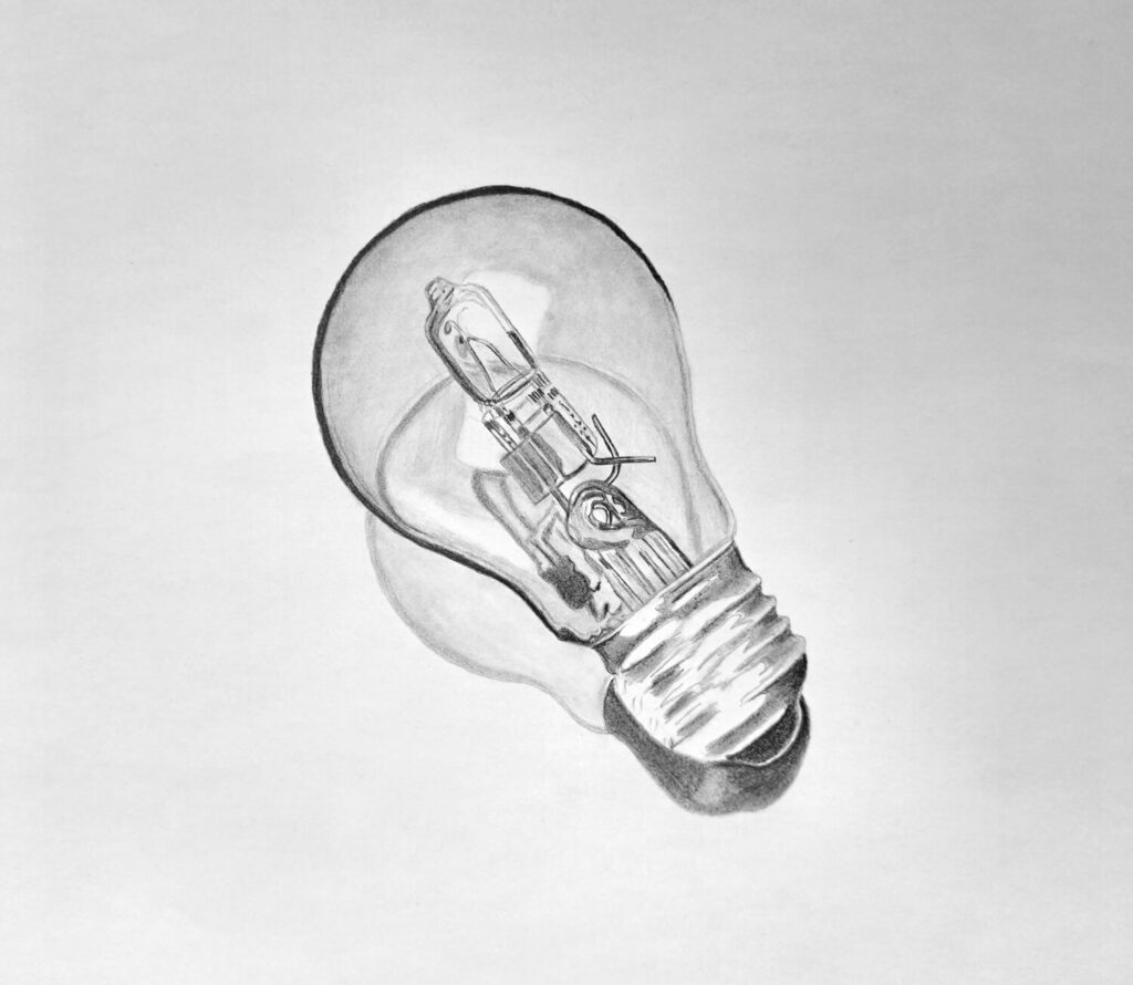 6. Refine and shade the bulb head details