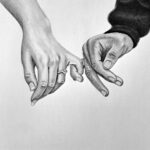 Pencil Drawing of Holding Hands Featured
