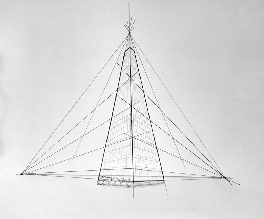 2. Constructing the Object or Building in the 3-Point Scene